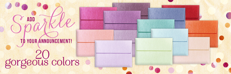 Shimmer Metallic Invitation Envelopes
