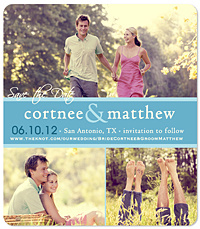 "Pizzazz Collage" Save the Date Magnet