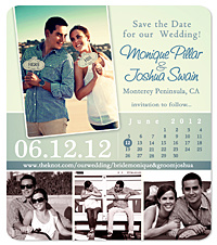 "Hydrangea Photo Heart" Save the Date Magnet
