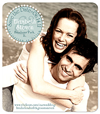"Custom Photo - Circles" Save the Date Magnet
