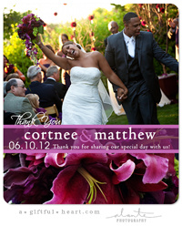 Wedding Thank You Magnet - Circle Date