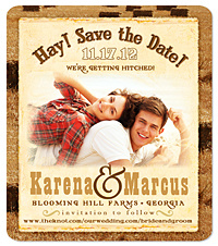 "Hay" Save the Date Magnet