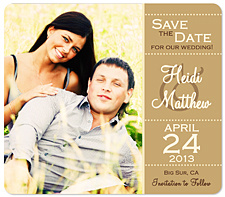 "Soft Rose" Save the Date Magnet