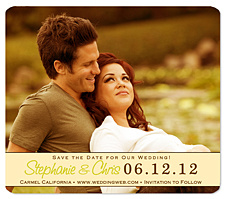 "Banded Stripe" Save the Date Magnet