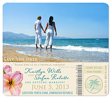 "Boarding Pass" Save the Date