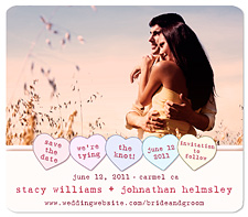 "Candy Hearts" Save the Date Magnet