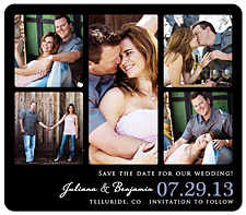 "5-Photo Classic Collage" Save the Date Magnet