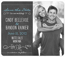 "Rustic Love" Save the Date Magnet
