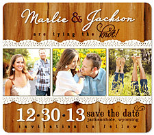 "Western Lace" Save the Date Magnet