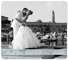 Wedding Thank You Magnet - Circle Date