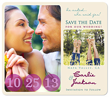 "Date Circles" Save the Date Magnet