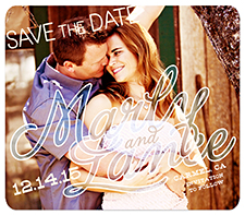 "Etched" Save the Date Magnet