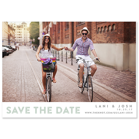 "Custom Photo - Chic Date" Save the Date Magnet