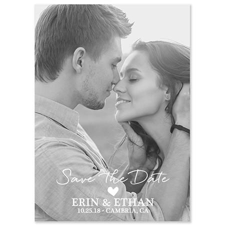 "Custom Photo - Chic Date" Save the Date Magnet