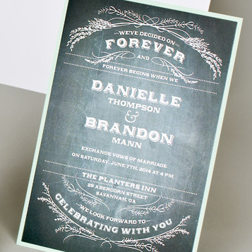 Chalkboard Rustic Wedding Invitations