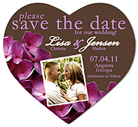 "Hydrangea Heart" Save the Date Magnet 3.5 x 4