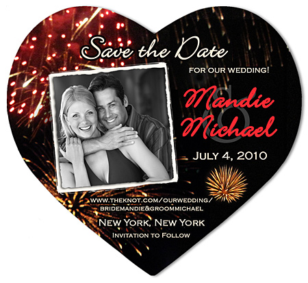 Save the Date Wedding Magnet - Fireworks"