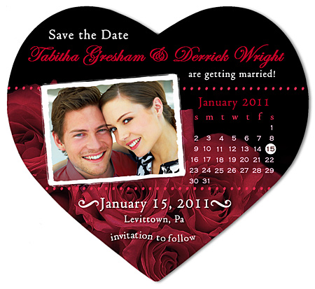 Bed of Roses Calendar Photo Heart