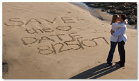 "Sand" Save the Date Magnet Sample