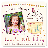 "Cupcake" Contemporary Birthday Magnet